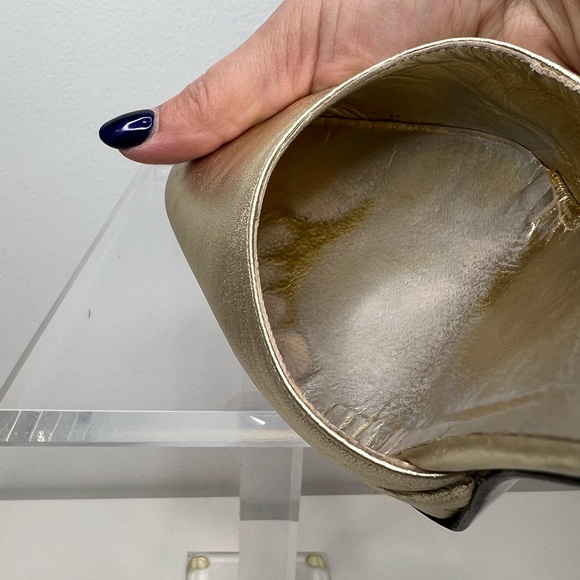 Tom Ford for Gucci Vintage 1996 Fashion Week Gold Platform Heels - Picture 13 of 16